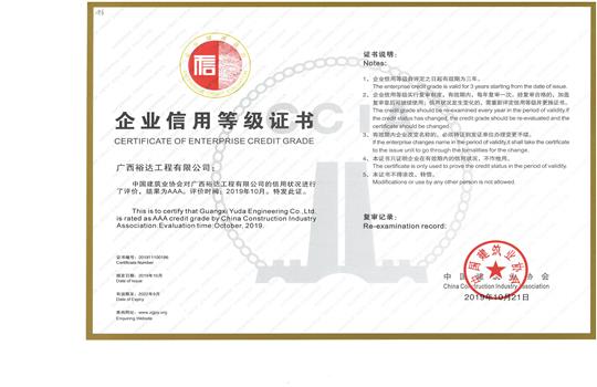 万搏体育集团有限公司
喜获“全国建筑业AAA级信用企业”荣誉称号